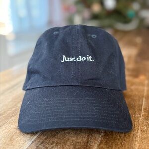 Black Nike “Just Do It” Adjustable Dad Hat